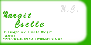 margit cselle business card